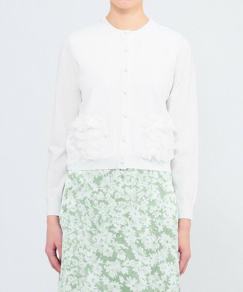 EPOCA / エポカ ニット・セーター | シルクシフォンコンビ ニットカーディガン | 詳細4