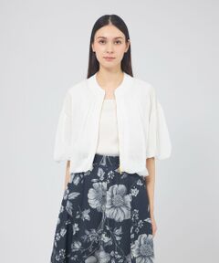 EPOCA / エポカ ニット・セーター | シアーコットンナイロン ショートニットブルゾン