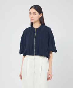 EPOCA / エポカ ニット・セーター | シアーコットンナイロン ショートニットブルゾン