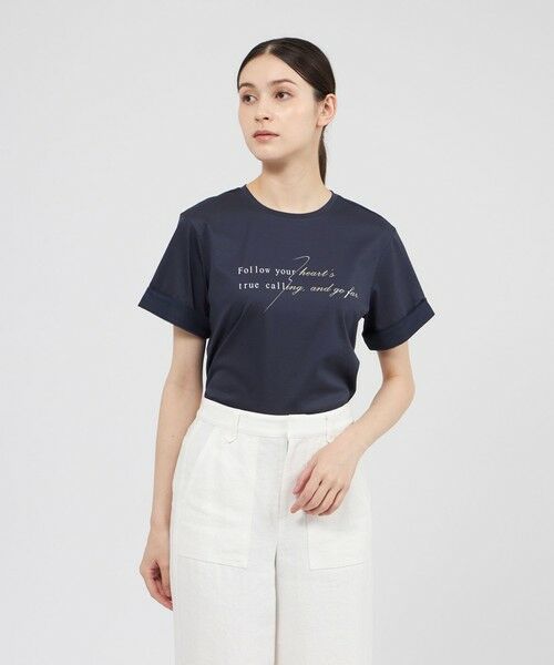 EPOCA / エポカ カットソー | シャイニーロゴTシャツ（ブルー8）