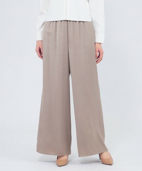 EPOCA / エポカ その他パンツ | 【WEB＆一部店舗限定】サテンワイドパンツ（モカ１）