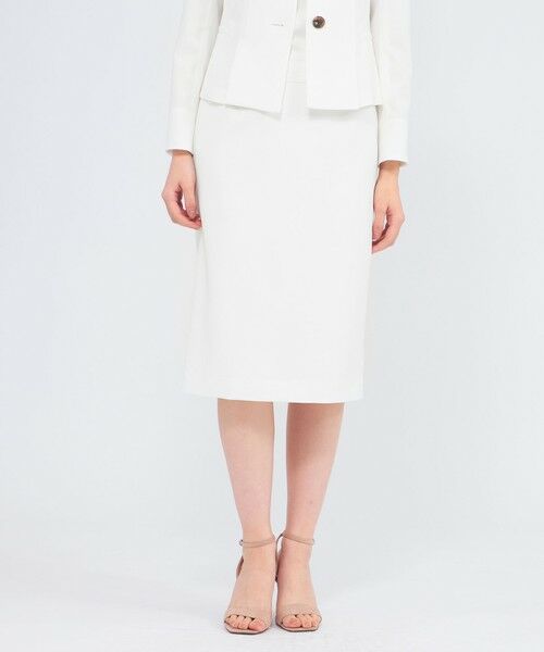 EPOCA / エポカ ロング・マキシ丈スカート | ドライコンフォートツイル タイトスカート（ホワイト1）