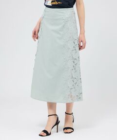 EPOCA / エポカ ロング・マキシ丈スカート | カットレースコンビ Aラインスカート