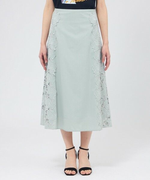 EPOCA / エポカ ロング・マキシ丈スカート | カットレースコンビ Aラインスカート | 詳細3