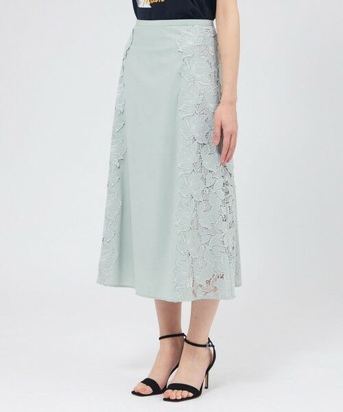 EPOCA / エポカ ロング・マキシ丈スカート | カットレースコンビ Aラインスカート | 詳細4
