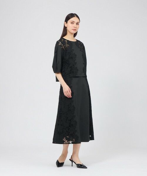 EPOCA / エポカ ロング・マキシ丈スカート | カットレースコンビ Aラインスカート | 詳細1