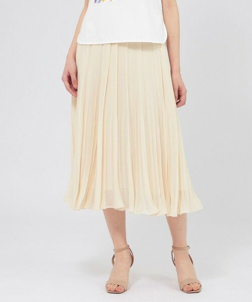 EPOCA / エポカ ロング・マキシ丈スカート | シアープリーツスカート（オフホワイト2）