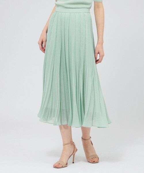 EPOCA / エポカ ロング・マキシ丈スカート | シアープリーツスカート（グリーン3）