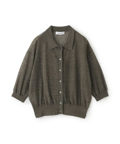 EPOCA / エポカ ニット・セーター | 【SACRA】シアーニットカーディガン《WEB＆EPOCA THE SHOP店舗限定》（カーキ1）
