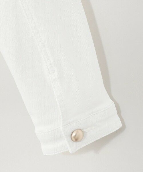 EPOCA / エポカ ノーカラージャケット | 【EPOCA STORIA】ノーカラーデニムジャケット(ホワイト)《WEB＆EPOCA THE SHOP店舗限定》 | 詳細3