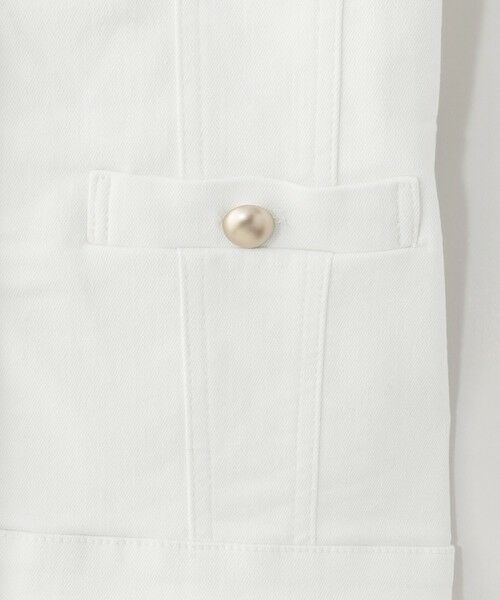 EPOCA / エポカ ノーカラージャケット | 【EPOCA STORIA】ノーカラーデニムジャケット(ホワイト)《WEB＆EPOCA THE SHOP店舗限定》 | 詳細5