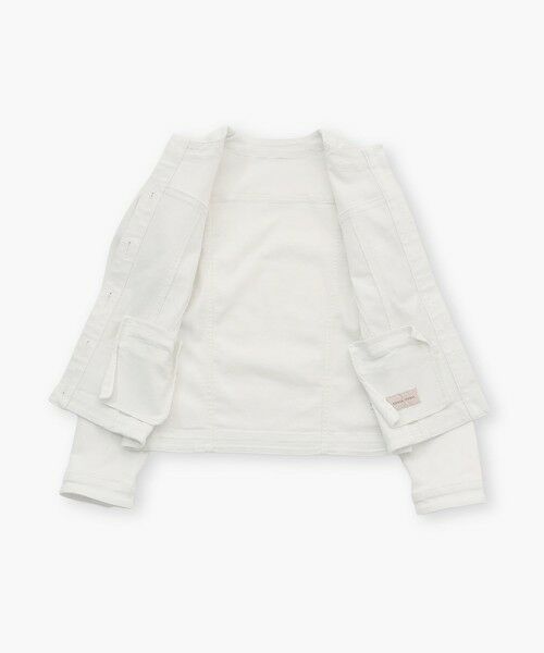 EPOCA / エポカ ノーカラージャケット | 【EPOCA STORIA】ノーカラーデニムジャケット(ホワイト)《WEB＆EPOCA THE SHOP店舗限定》 | 詳細7