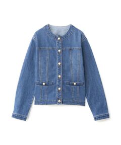 EPOCA / エポカ ノーカラージャケット | 【EPOCA STORIA】ノーカラーデニムジャケット(インディゴ)《WEB＆EPOCA THE SHOP店舗限定》