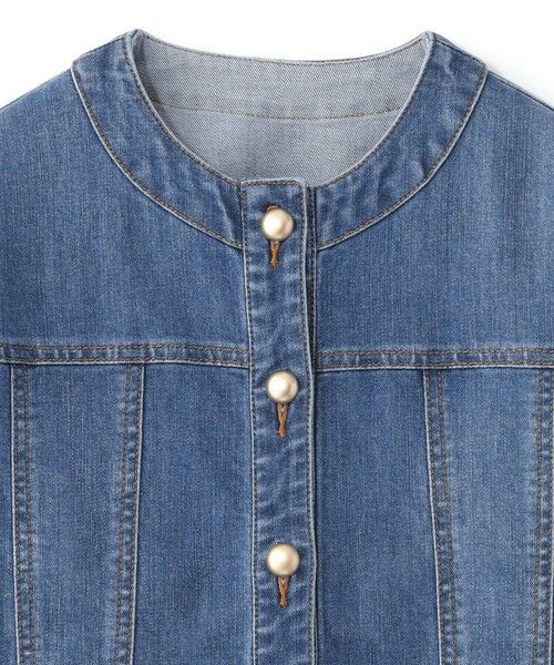 EPOCA / エポカ ノーカラージャケット | 【EPOCA STORIA】ノーカラーデニムジャケット(インディゴ)《WEB＆EPOCA THE SHOP店舗限定》 | 詳細2