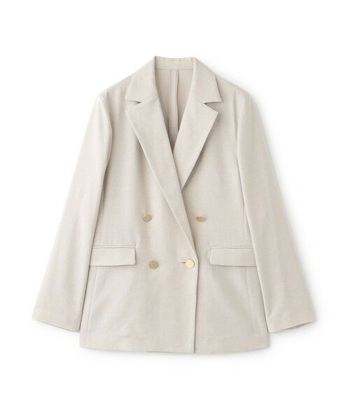 EPOCA / エポカ ノーカラージャケット | 【EPOCA STORIA】バイオツイルジャケット《WEB＆EPOCA THE SHOP店舗限定》（ベージュ1）