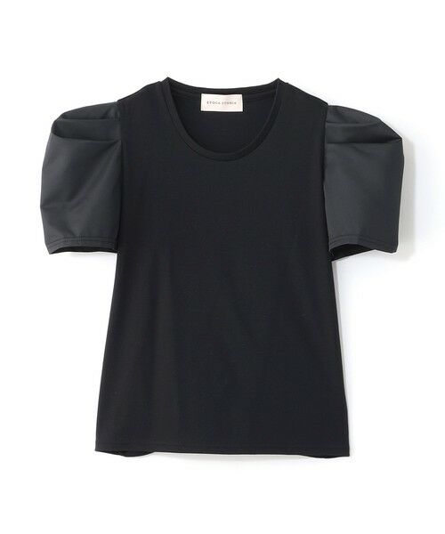 EPOCA / エポカ カットソー | 【EPOCA STORIA】タフタコンビカットソー《WEB＆EPOCA THE SHOP店舗限定》（ブラック1）