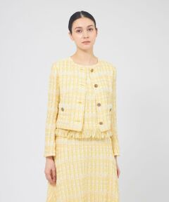 EPOCA / エポカ ノーカラージャケット | シアーライトツイード