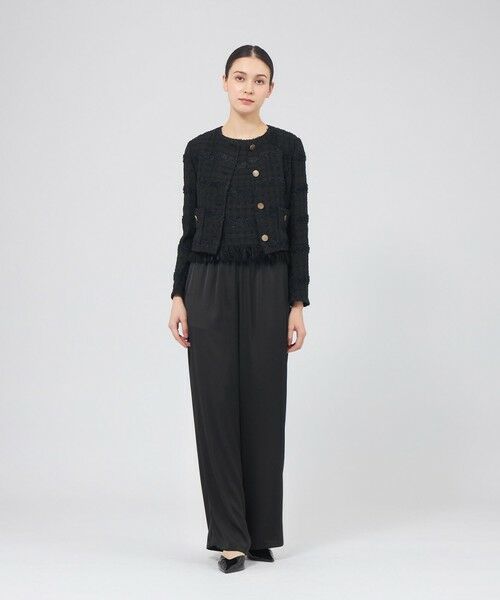 EPOCA / エポカ ノーカラージャケット | シアーライトツイード | 詳細2