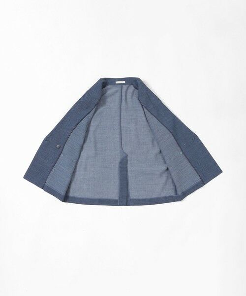 EPOCA / エポカ ノーカラージャケット | ラミーデニム テーラードジャケット | 詳細10