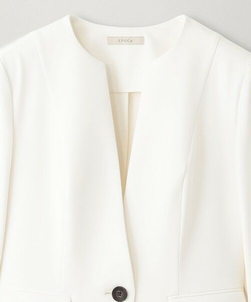 EPOCA / エポカ ノーカラージャケット | 【WEB＆一部店舗限定】 クリーンストレッチ ノーカラージャケット | 詳細2