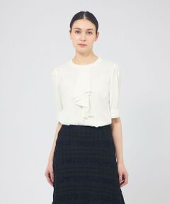 EPOCA / エポカ シャツ・ブラウス | バックサテンジョーゼット ラッフルブラウス