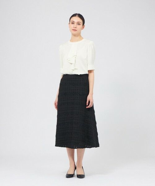 EPOCA / エポカ シャツ・ブラウス | バックサテンジョーゼット ラッフルブラウス | 詳細1