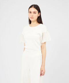 EPOCA / エポカ ニット・セーター | 【La maglia estate】 メッシュパフスリーブ ニットプルオーバー