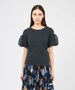 EPOCA / エポカ ニット・セーター | 【La maglia estate】 メッシュパフスリーブ ニットプルオーバー