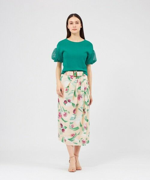 EPOCA / エポカ ニット・セーター | 【La maglia estate】 メッシュパフスリーブ ニットプルオーバー | 詳細4