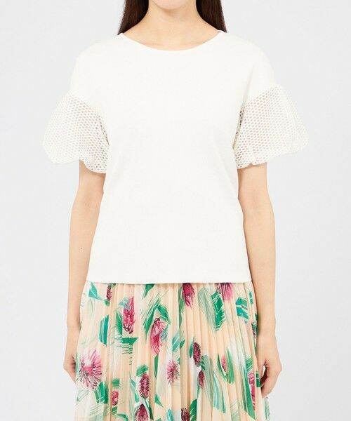 EPOCA / エポカ ニット・セーター | 【La maglia estate】 メッシュパフスリーブ ニットプルオーバー | 詳細5