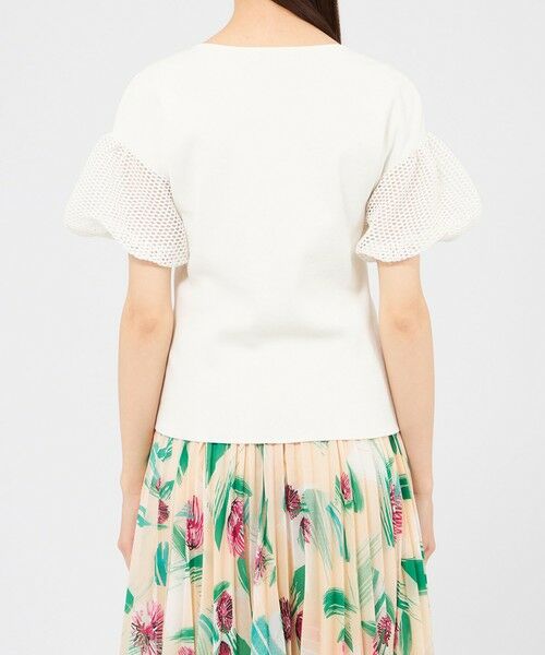 EPOCA / エポカ ニット・セーター | 【La maglia estate】 メッシュパフスリーブ ニットプルオーバー | 詳細7