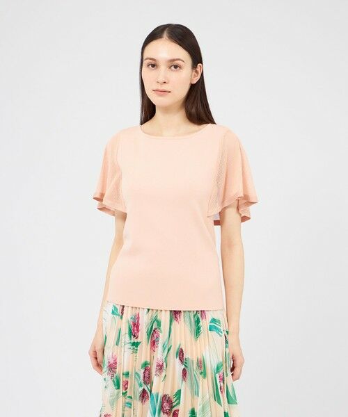 EPOCA / エポカ ニット・セーター | メッシュレイヤードニット 2WAYプルオーバー（ピンク3）