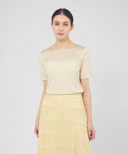 EPOCA / エポカ ニット・セーター | サテンコンビニット プルオーバー（オフホワイト2）