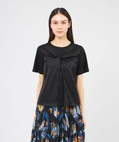 EPOCA / エポカ カットソー | サテンコンビジャージー デザインカットソー