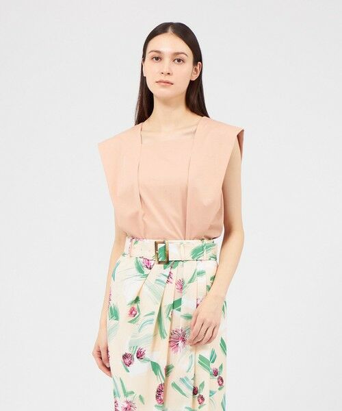 EPOCA / エポカ カットソー | プレーティングジャージー　スクエアネックカットソー（ピンク3）