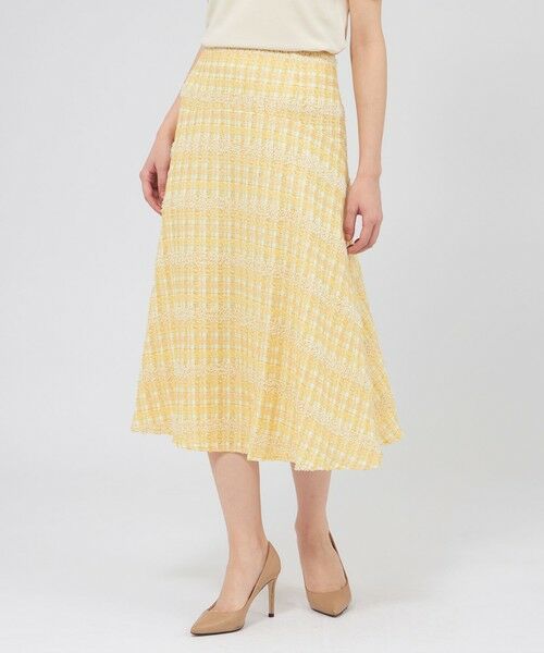 EPOCA / エポカ ロング・マキシ丈スカート | シアーライトツイード フレアスカート（イエロー1）