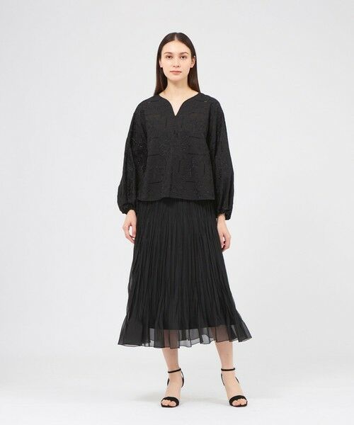 EPOCA / エポカ ロング・マキシ丈スカート | シアーオーガンジー プリーツスカート | 詳細1