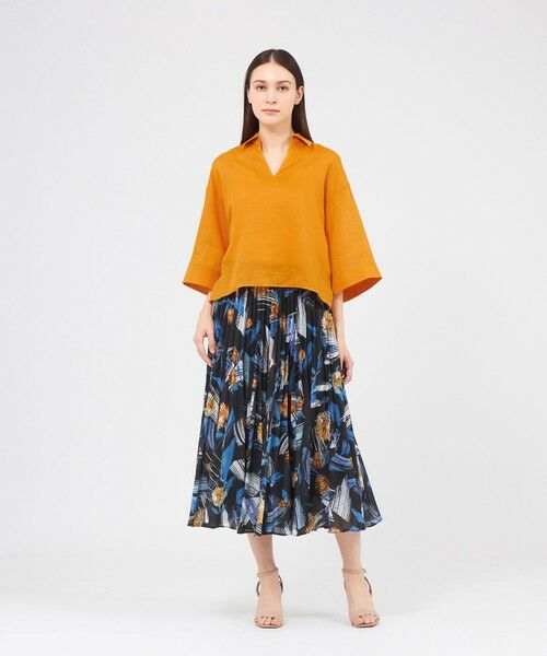 EPOCA / エポカ ロング・マキシ丈スカート | ペインティングベリス プリーツスカート | 詳細3