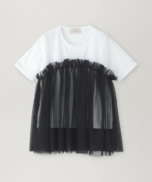 EPOCA / エポカ カットソー | 【EPOCA STORIA】チュールコンビカットソー《WEB＆EPOCA THE SHOP店舗限定》（ホワイト1）