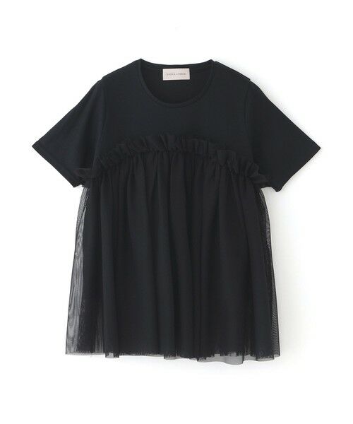 EPOCA / エポカ カットソー | 【EPOCA STORIA】チュールコンビカットソー《WEB＆EPOCA THE SHOP店舗限定》（ブラック1）