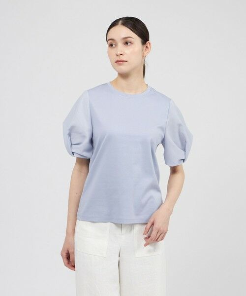 EPOCA / エポカ カットソー | ライトパフスリーブTシャツ（サックス１）