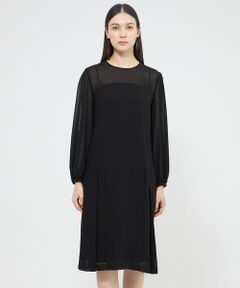 EPOCA / エポカ ロング・マキシ丈ワンピース | クレープジョーゼット ストレートラインドレス