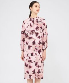 EPOCA / エポカ ロング・マキシ丈ワンピース | サイレントブルームプリント サックワンピース