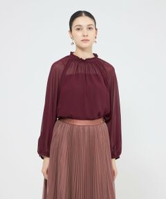 EPOCA / エポカ シャツ・ブラウス | ドライジョーゼット フリルネックブラウス