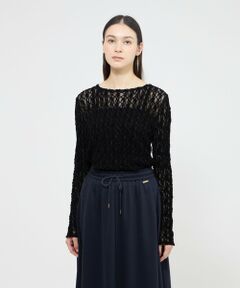 EPOCA / エポカ カットソー | フロッキーレース クルーネックカットソー