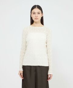 EPOCA / エポカ カットソー | フロッキーレース クルーネックカットソー