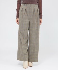 EPOCA / エポカ その他パンツ | グレンチェックストレッチ ワイドストレートパンツ