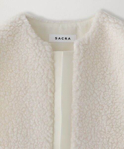 EPOCA / エポカ ノーカラージャケット | 【SACRA】フェイクボアジレ《WEB＆EPOCA THE SHOP店舗限定》 | 詳細2