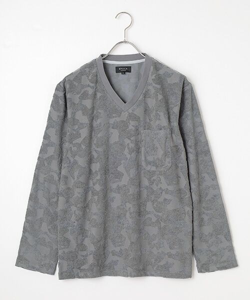 EPOCA UOMO(underwear & loungewear)/エポカ ウォモ(アンダーウェア&ラウンジウェア) 長袖Vネック チャコール L EPOCA UOMO(underwear & loungewear)/エポカ ウォモ(アンダーウェア&ラウンジウェア) 長袖Vネック チャコール L