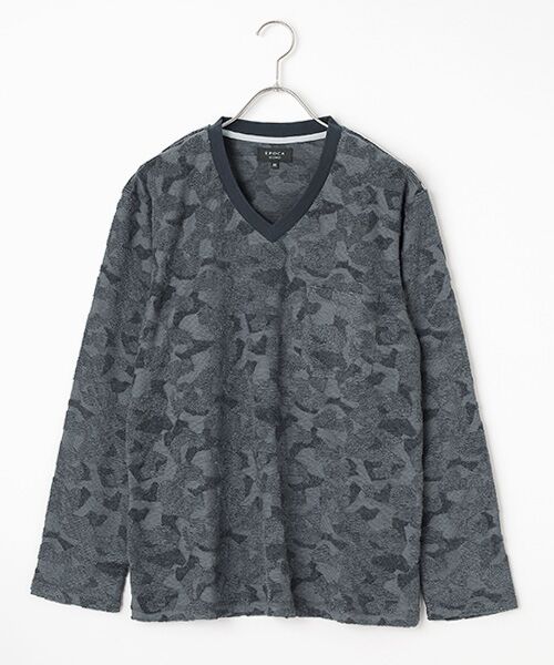 EPOCA UOMO(underwear & loungewear)/エポカ ウォモ(アンダーウェア&ラウンジウェア) 長袖Vネック ブラック M EPOCA UOMO(underwear & loungewear)/エポカ ウォモ(アンダーウェア&ラウンジウェア) 長袖Vネック ブラック M